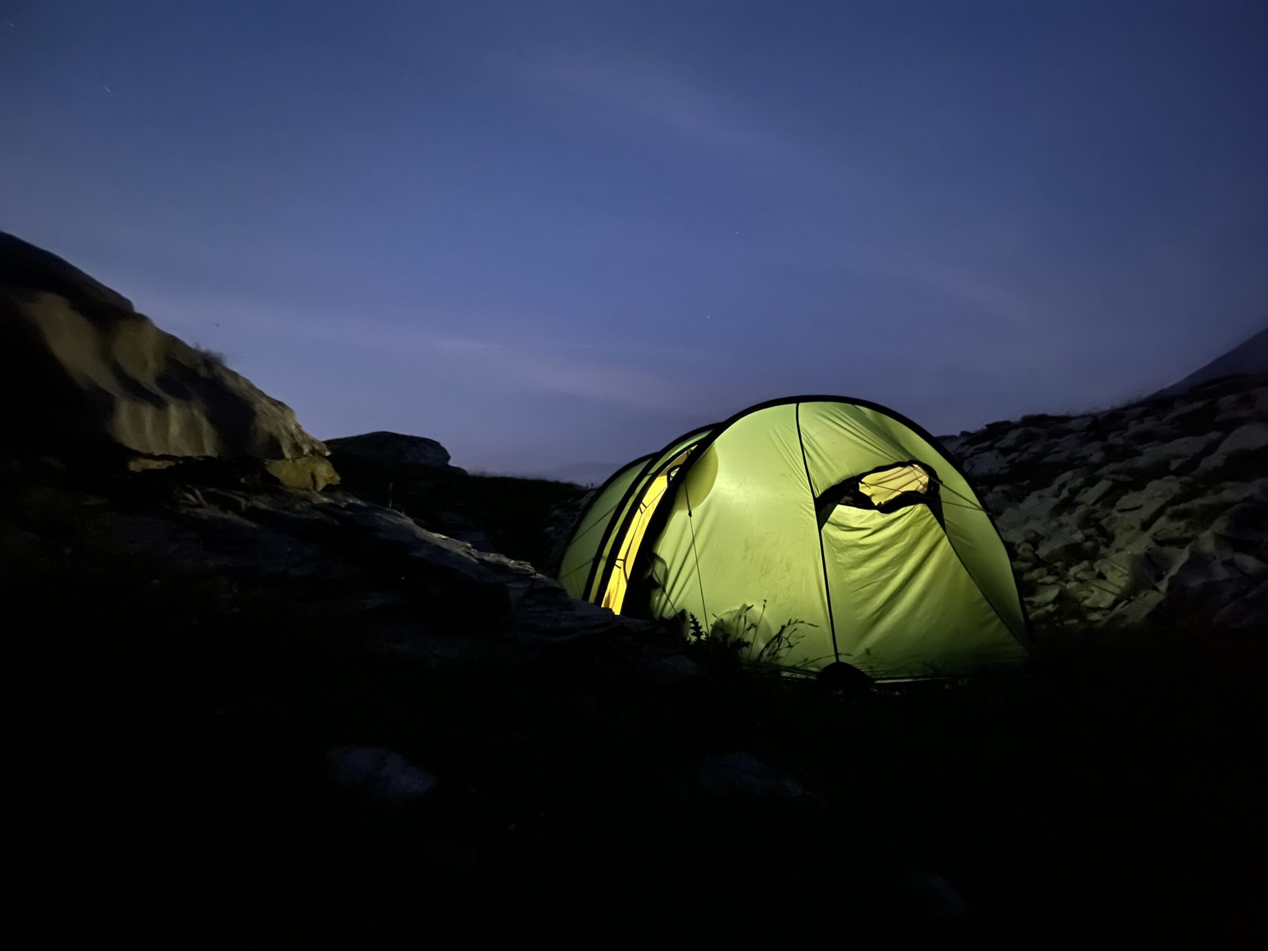 Zelt bei Nacht